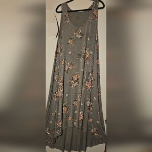 Torrid Gray Floral High Low Dress